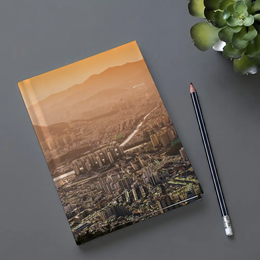 Seoul South Korea City Aerial Sunset View – Notebooks