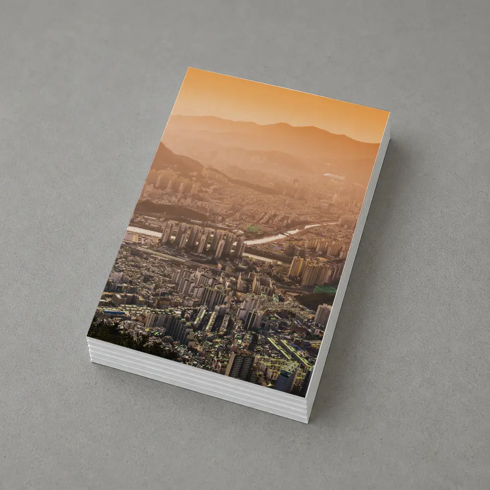 Seoul South Korea City Aerial Sunset View – Postcards