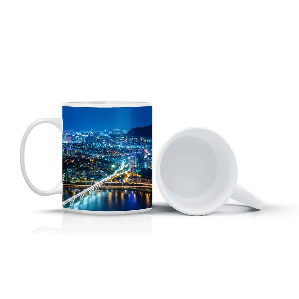 Seoul City Skyline at Night Han River – Mugs