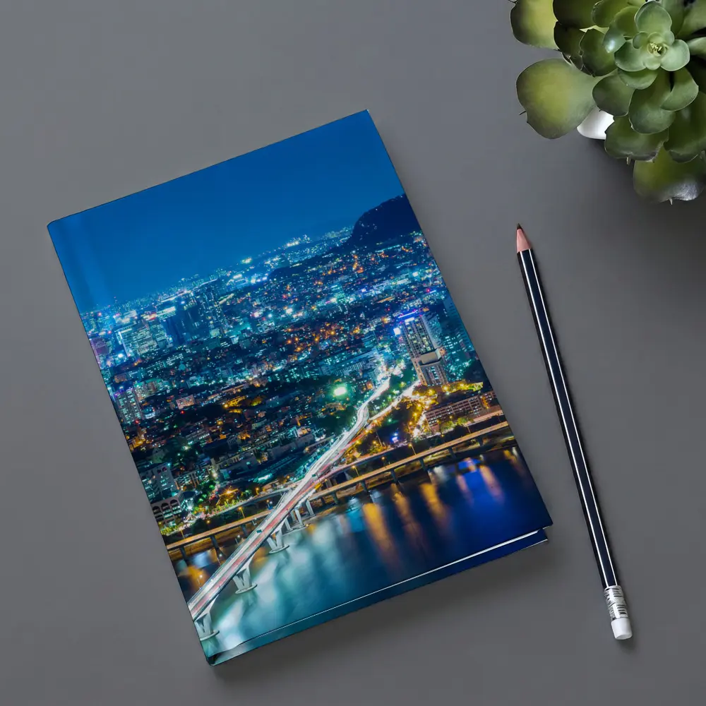 Seoul City Skyline at Night Han River – Notebooks
