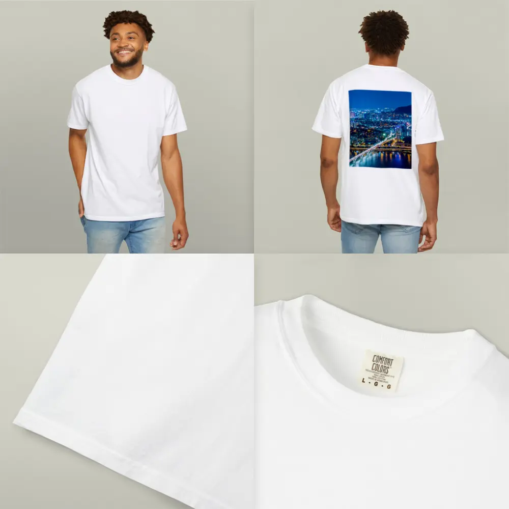 Seoul City Skyline at Night Han River – T-Shirts