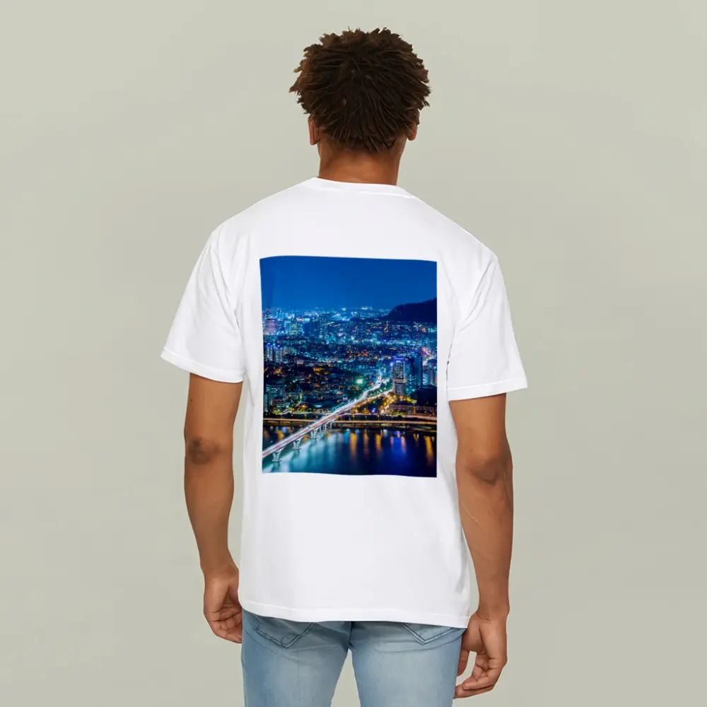 Seoul City Skyline at Night Han River – T-Shirts