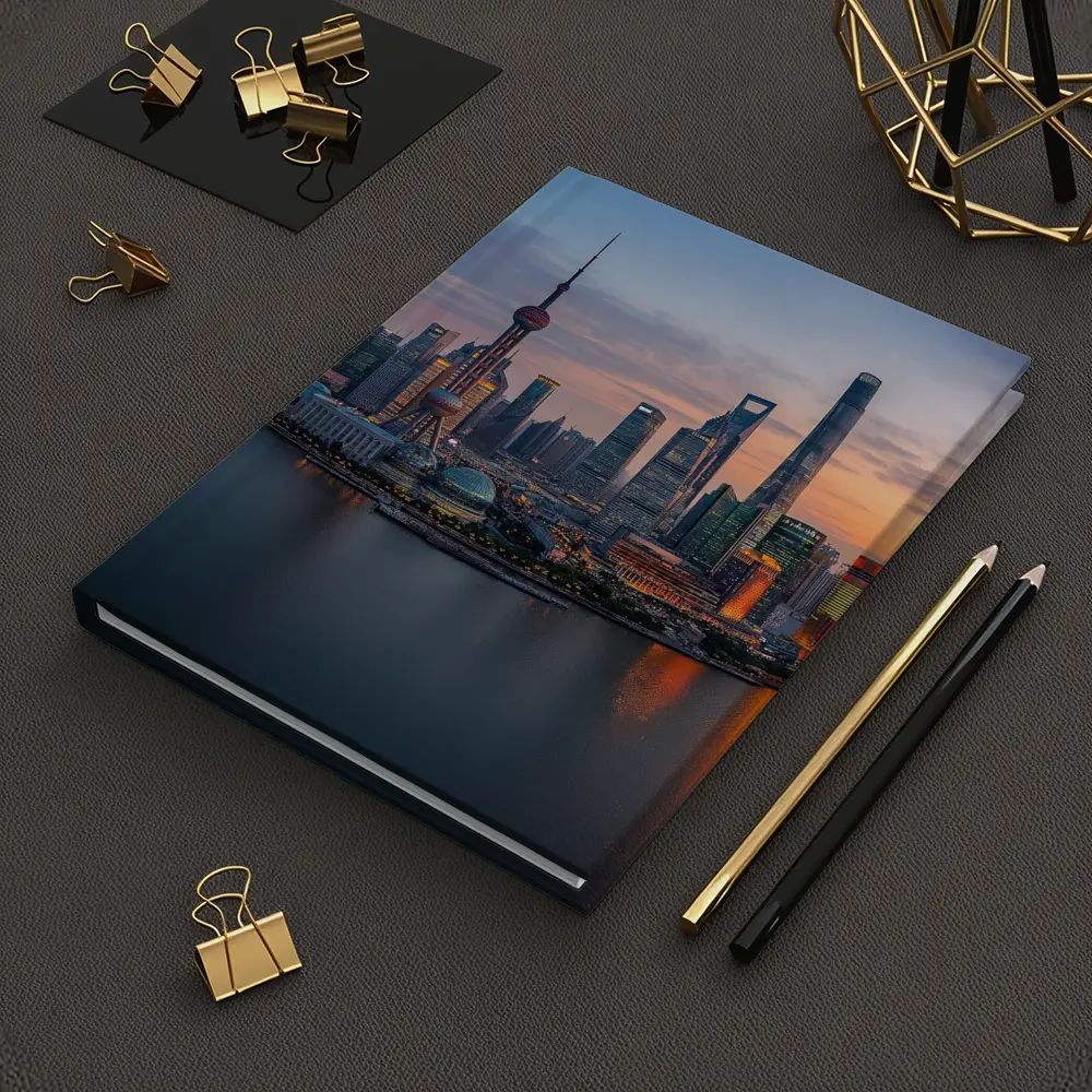 Shanghai Skyline Sunset Over Huangpu River – Notebooks