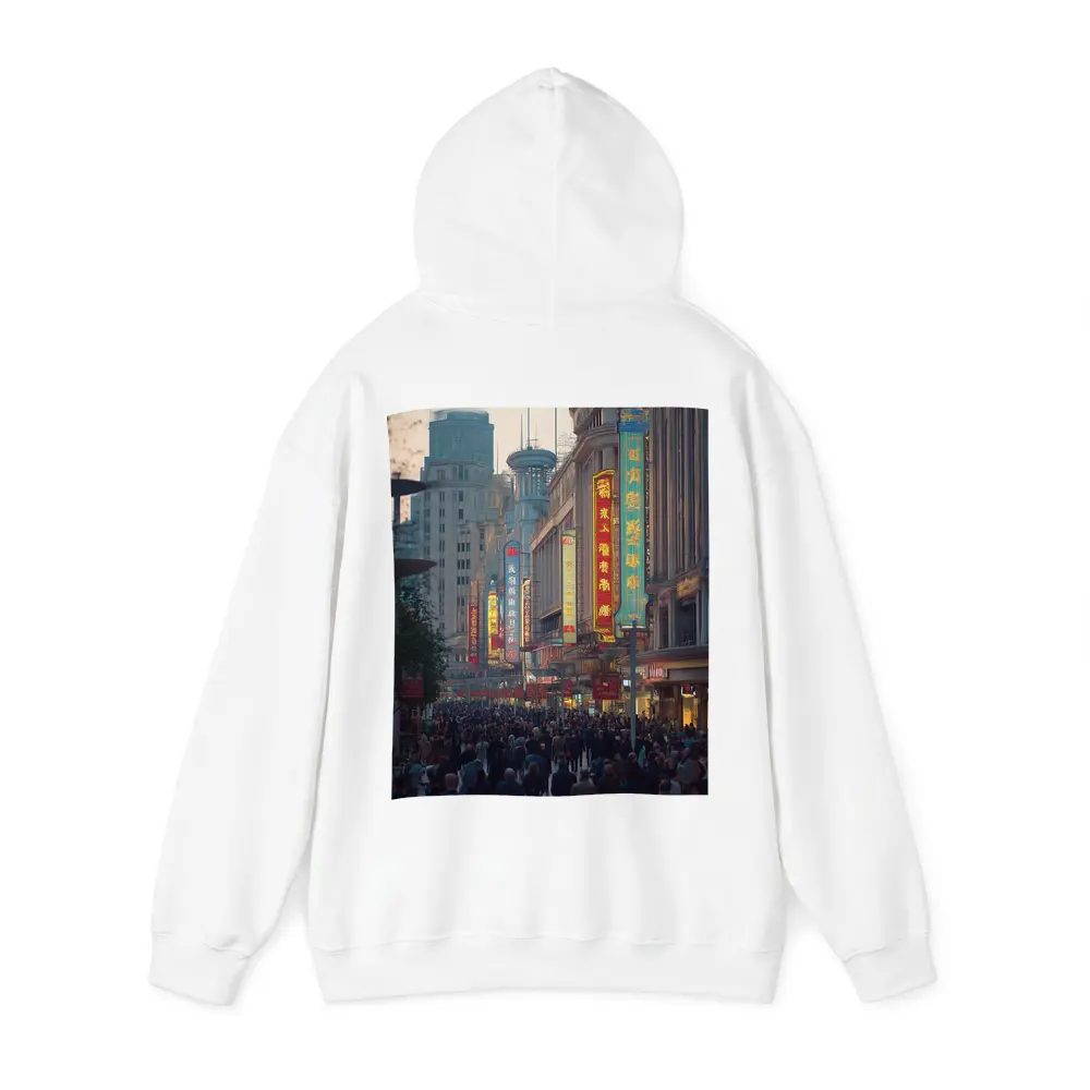 Shanghai Nanjing Road Busy Street Scene – Hoodies