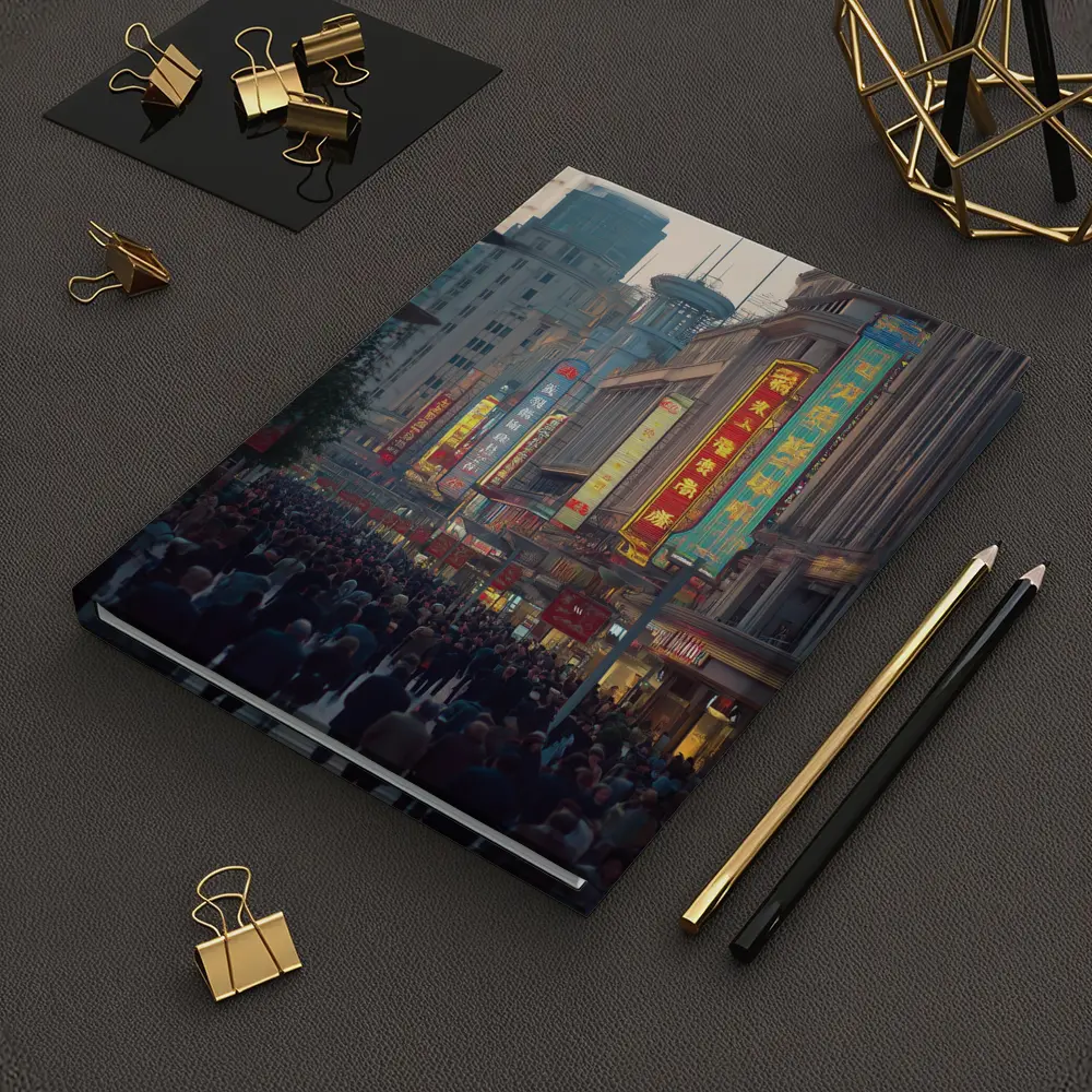 Shanghai Nanjing Road Busy Street Scene – Notebooks