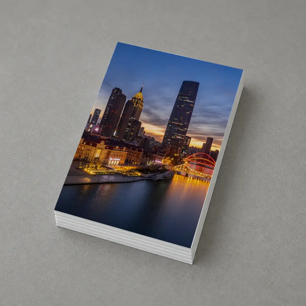 Tianjin China Skyline River At Dusk – Postcards