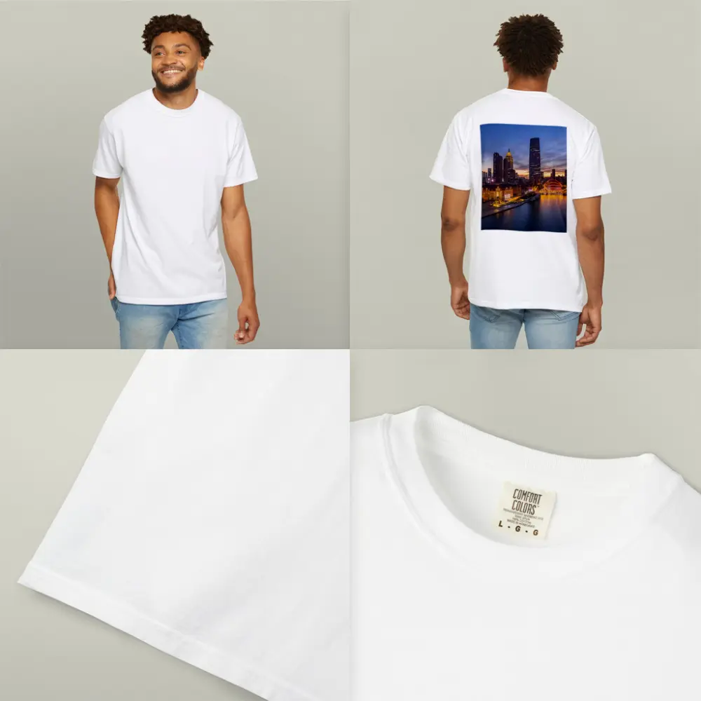 Tianjin China Skyline River At Dusk – T-Shirts