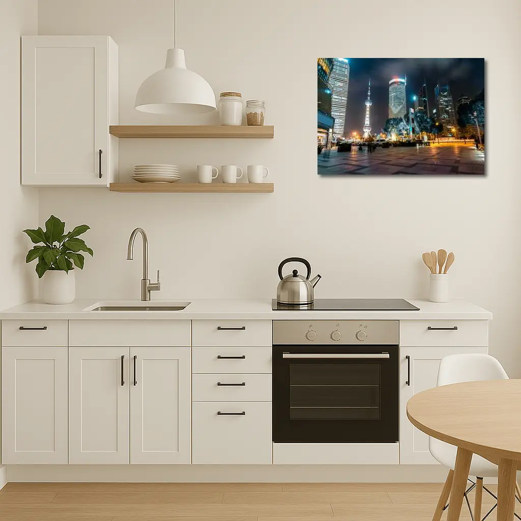 Shanghai Pudong Skyline Oriental Pearl Tower Night – Wall Art