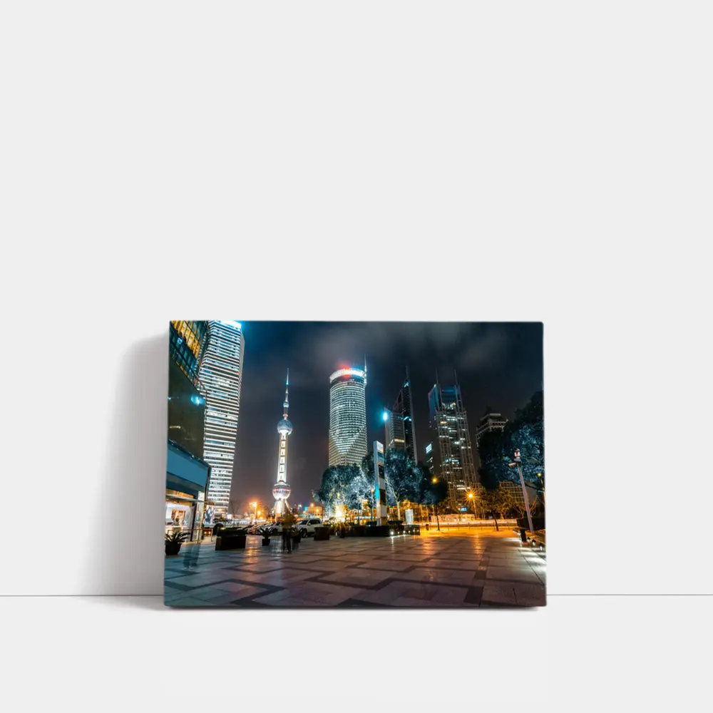 Shanghai Pudong Skyline Oriental Pearl Tower Night – Wall Art