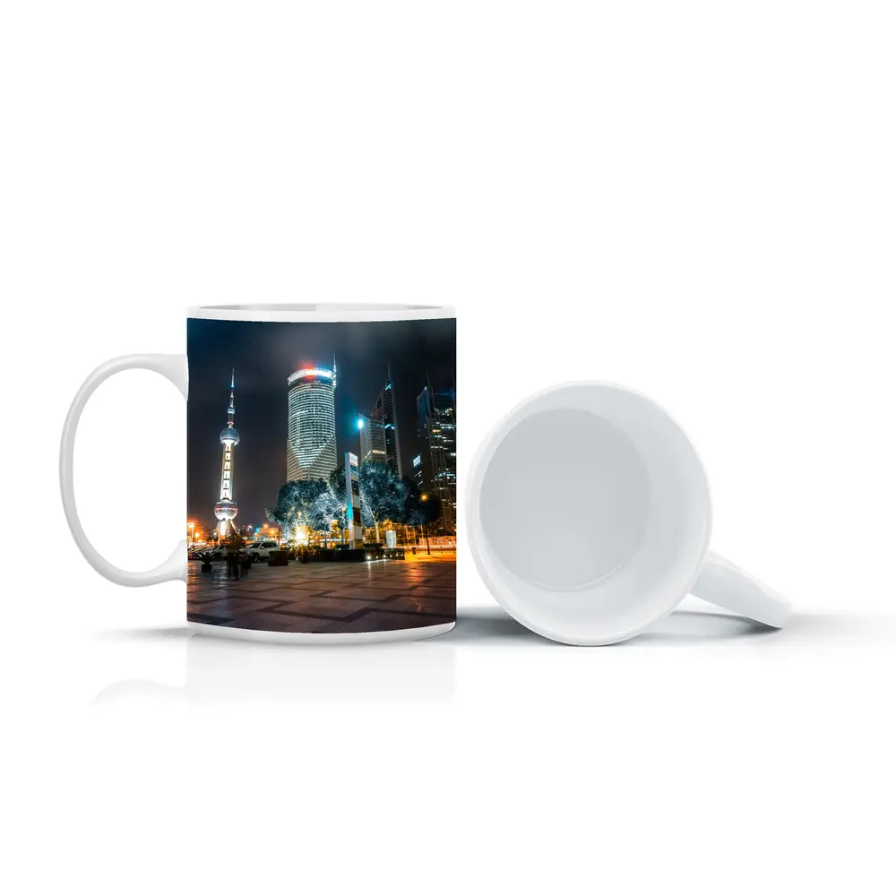 Shanghai Pudong Skyline Oriental Pearl Tower Night – Mugs