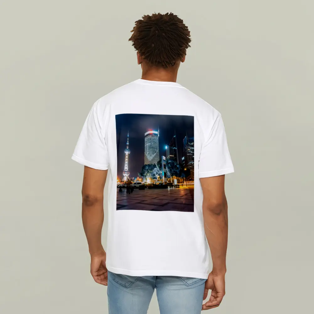 Shanghai Pudong Skyline Oriental Pearl Tower Night – T-Shirts