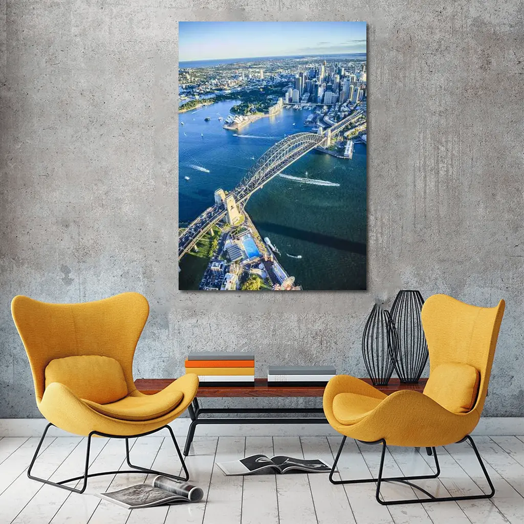 Sydney Harbour Bridge Aerial City View – Wall Art