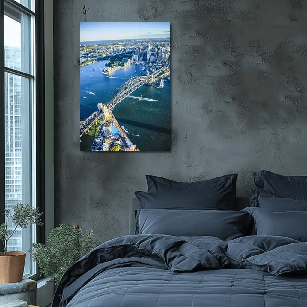 Sydney Harbour Bridge Aerial City View – Wall Art