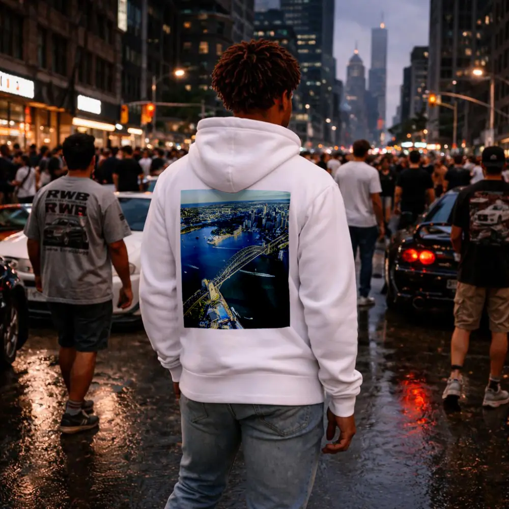 Sydney Harbour Bridge Aerial City View – Hoodies