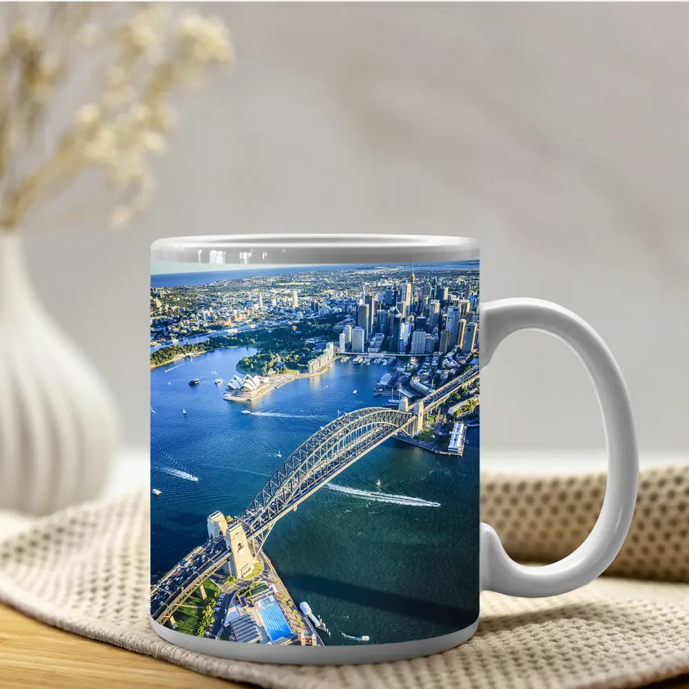 Sydney Harbour Bridge Aerial City View – Mugs