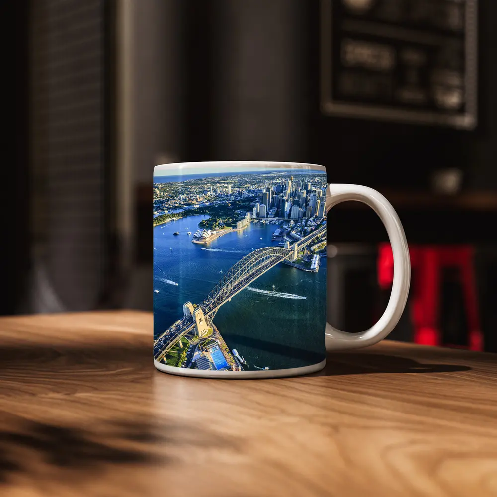 Sydney Harbour Bridge Aerial City View – Mugs
