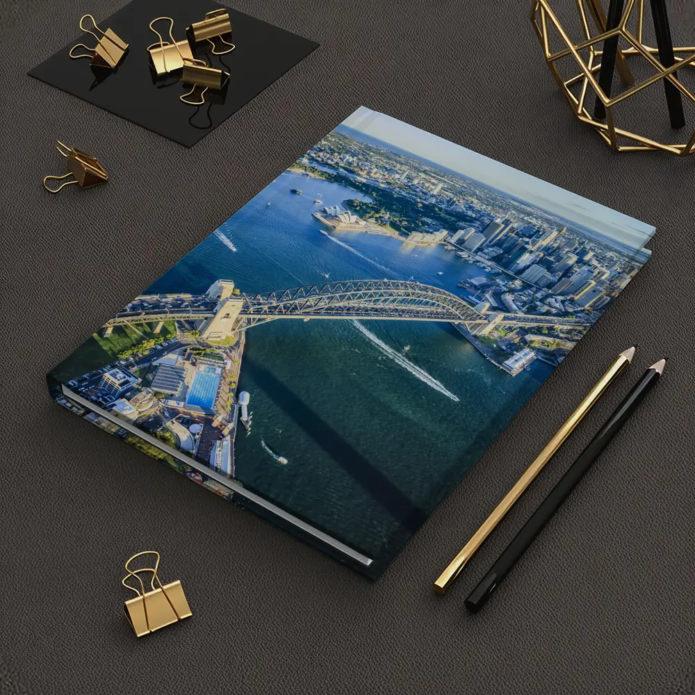 Sydney Harbour Bridge Aerial City View – Notebooks