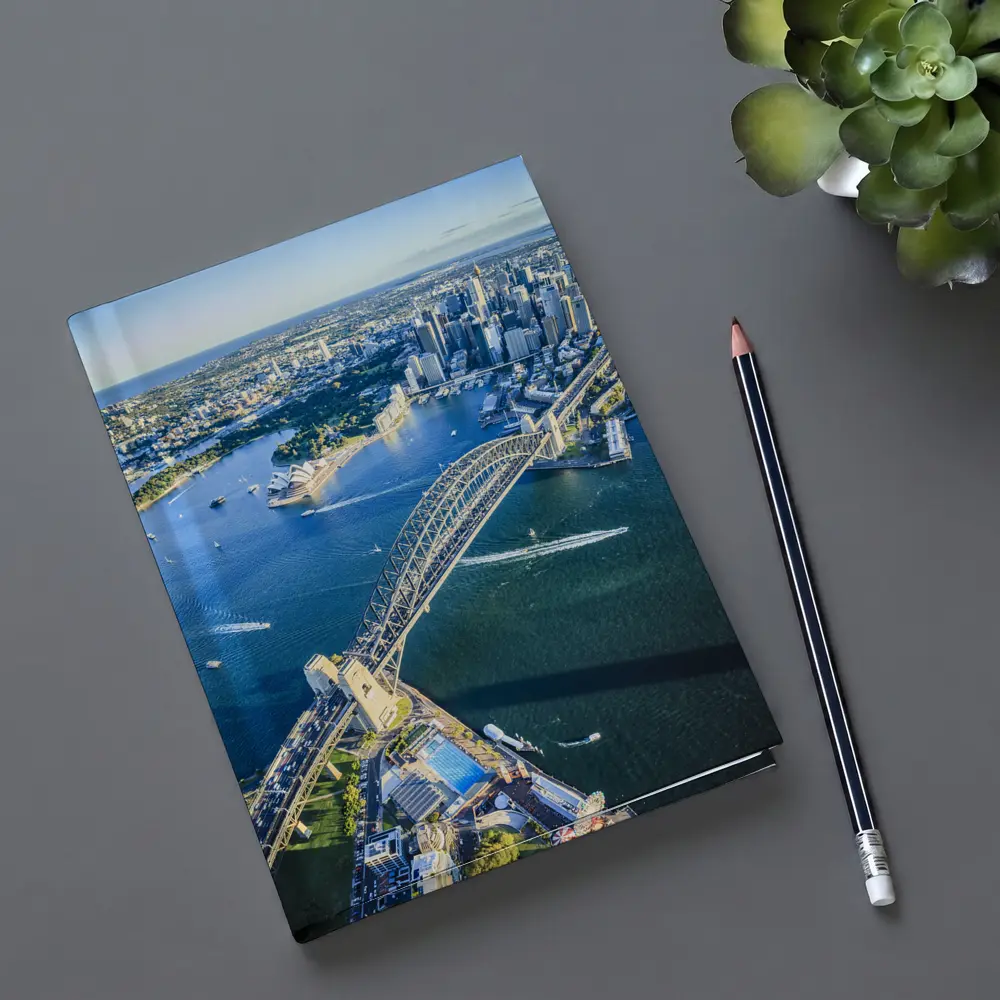 Sydney Harbour Bridge Aerial City View – Notebooks