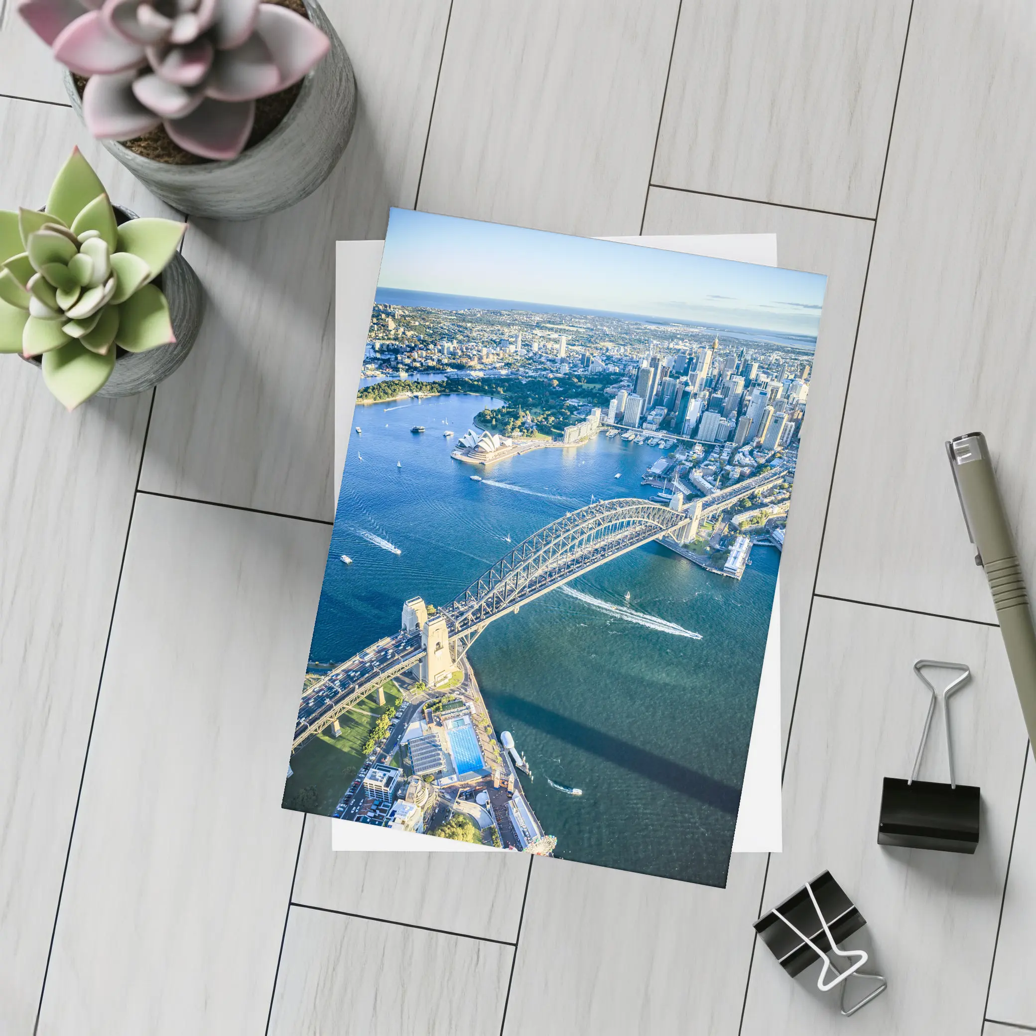 Sydney Harbour Bridge Aerial City View – Postcards