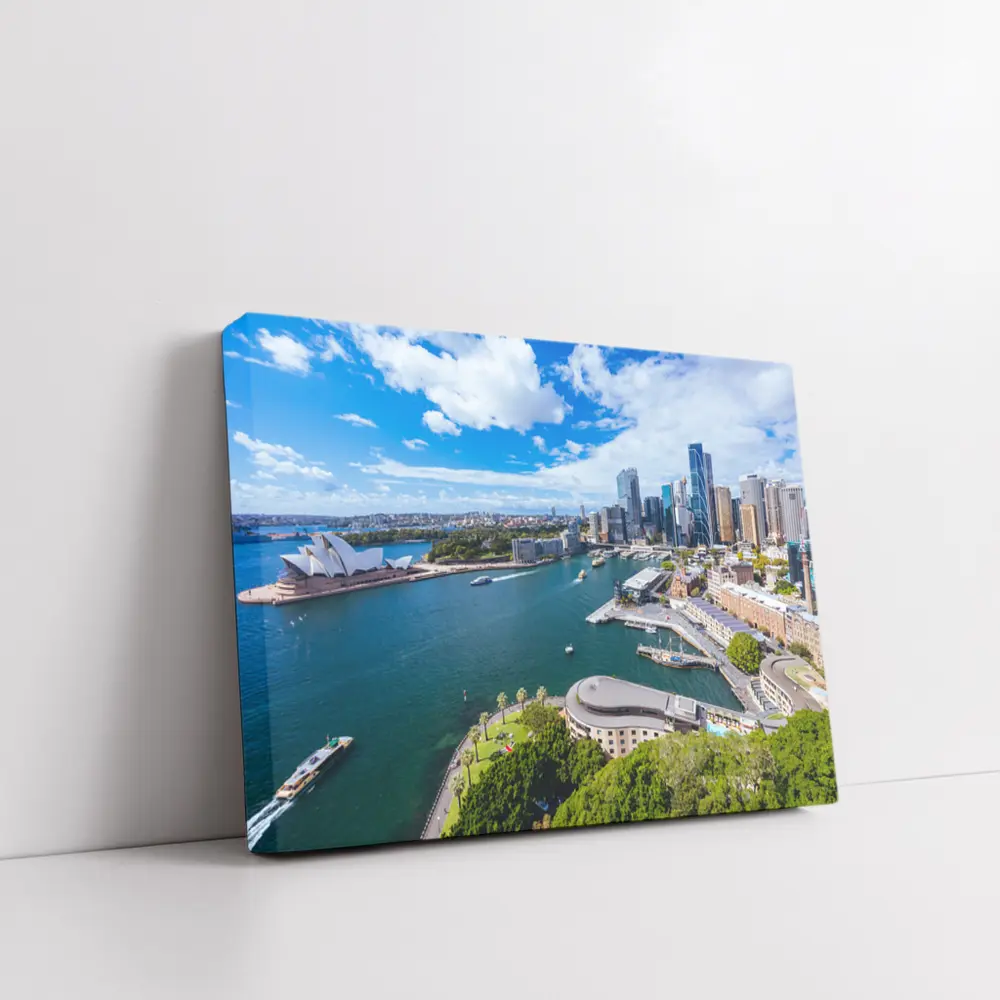 Sydney Opera House Harbour Skyline Aerial View – Wall Art