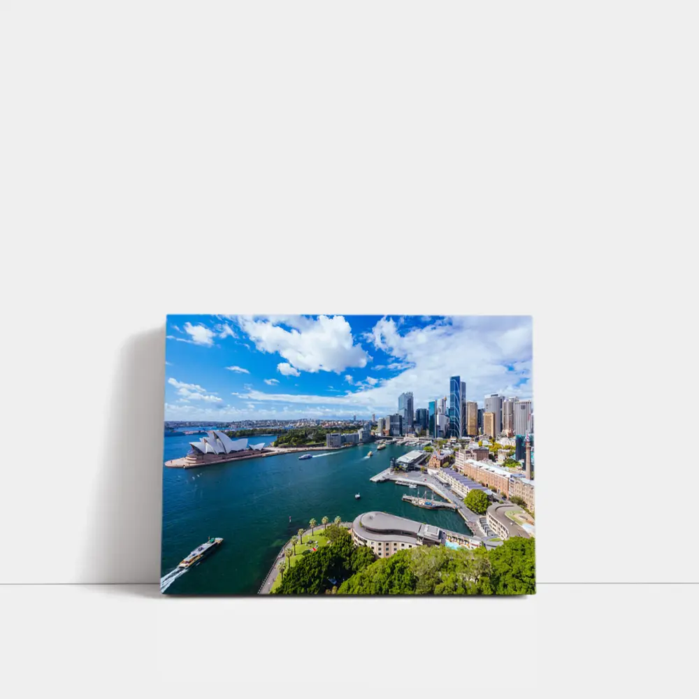 Sydney Opera House Harbour Skyline Aerial View – Wall Art