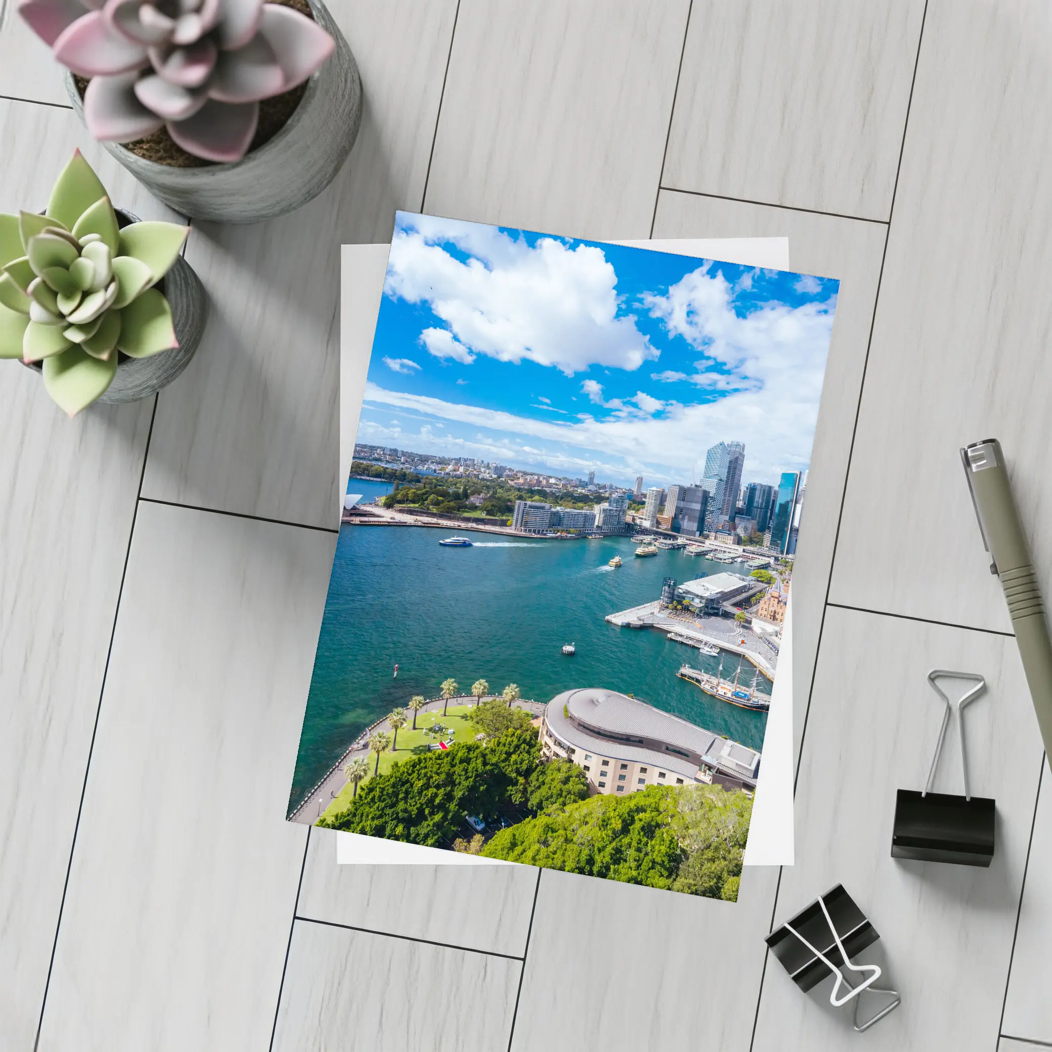 Sydney Opera House Harbour Skyline Aerial View – Postcards