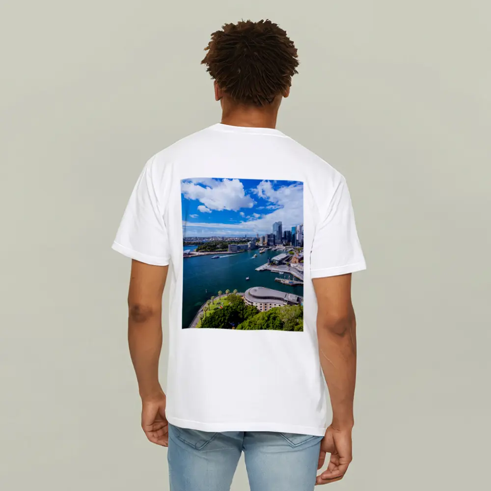 Sydney Opera House Harbour Skyline Aerial View – T-Shirts