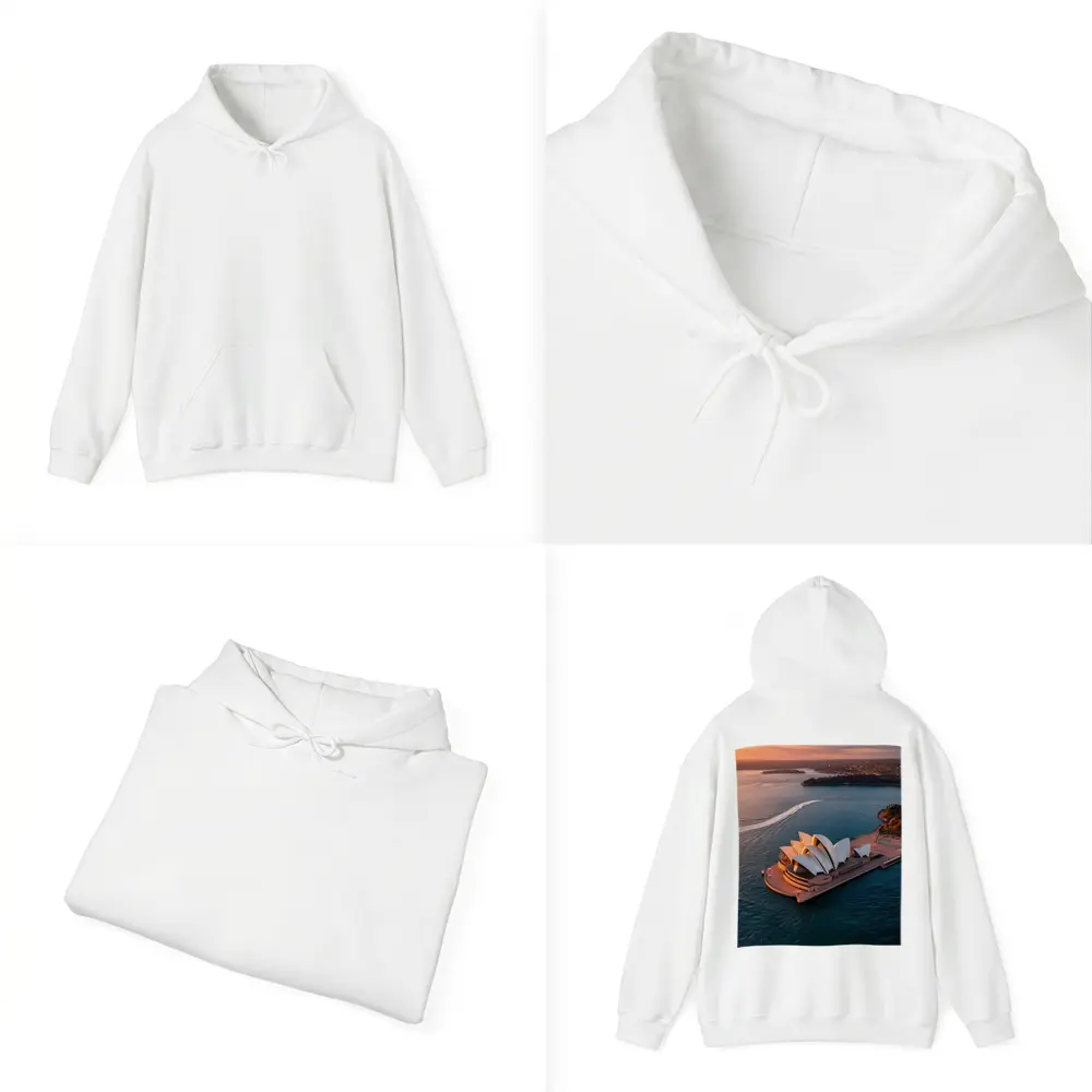 Sydney Opera House Aerial Sunset Harbor View – Hoodies