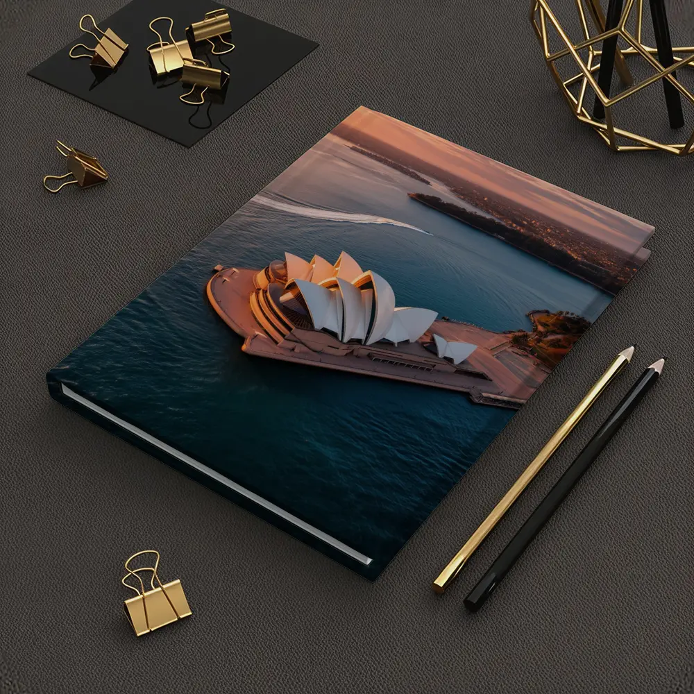 Sydney Opera House Aerial Sunset Harbor View – Notebooks
