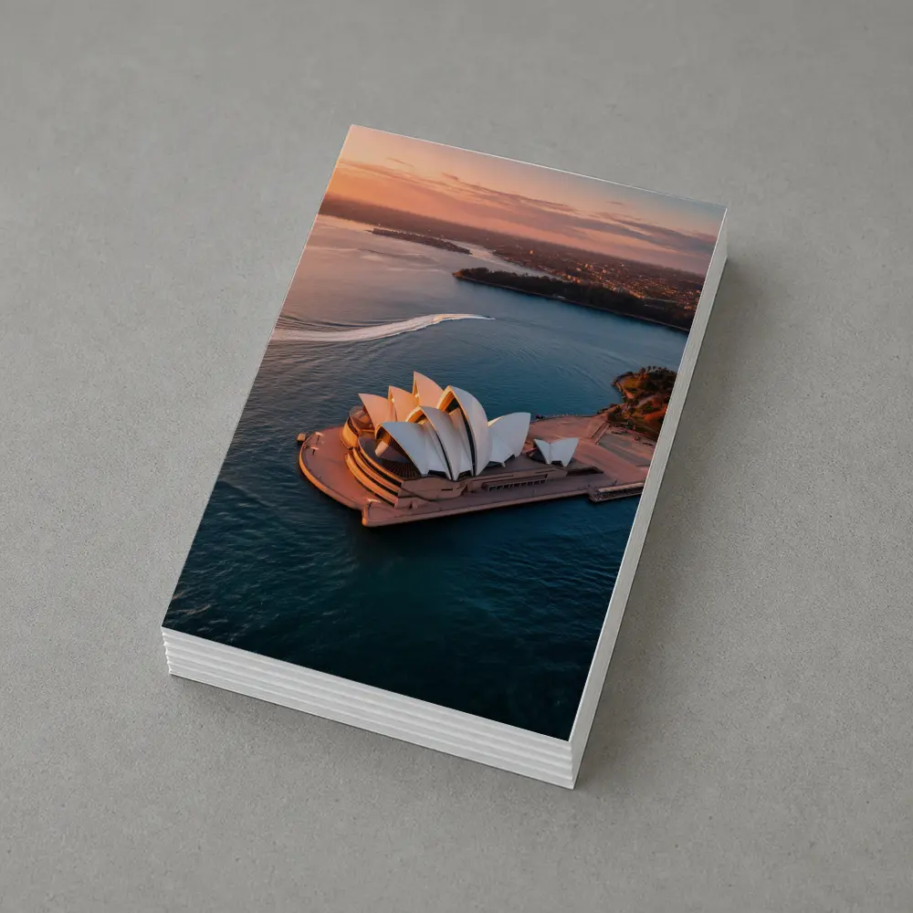 Sydney Opera House Aerial Sunset Harbor View – Postcards