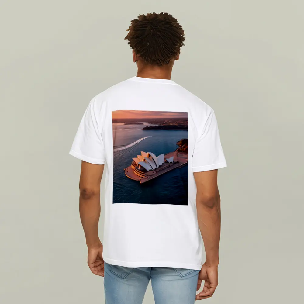 Sydney Opera House Aerial Sunset Harbor View – T-Shirts
