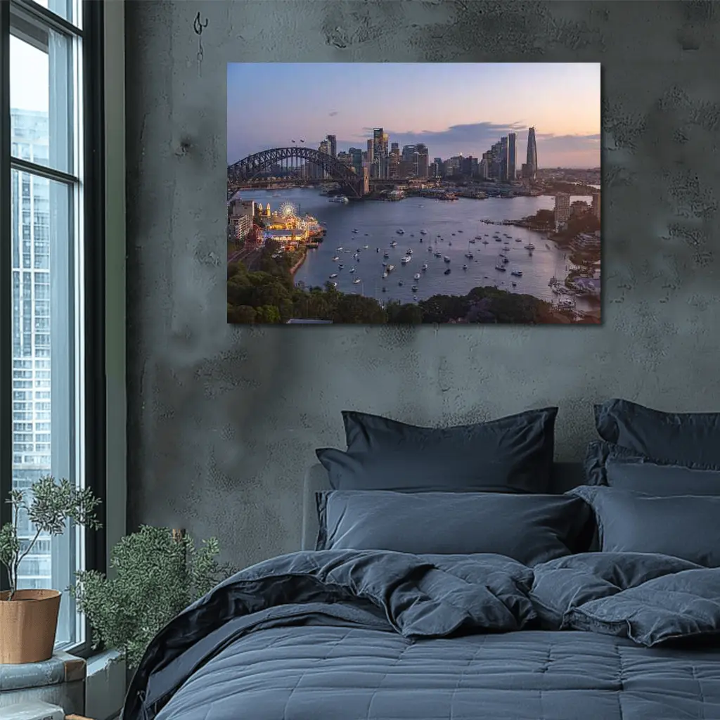 Sydney Harbour Bridge Skyline at Dusk – Wall Art