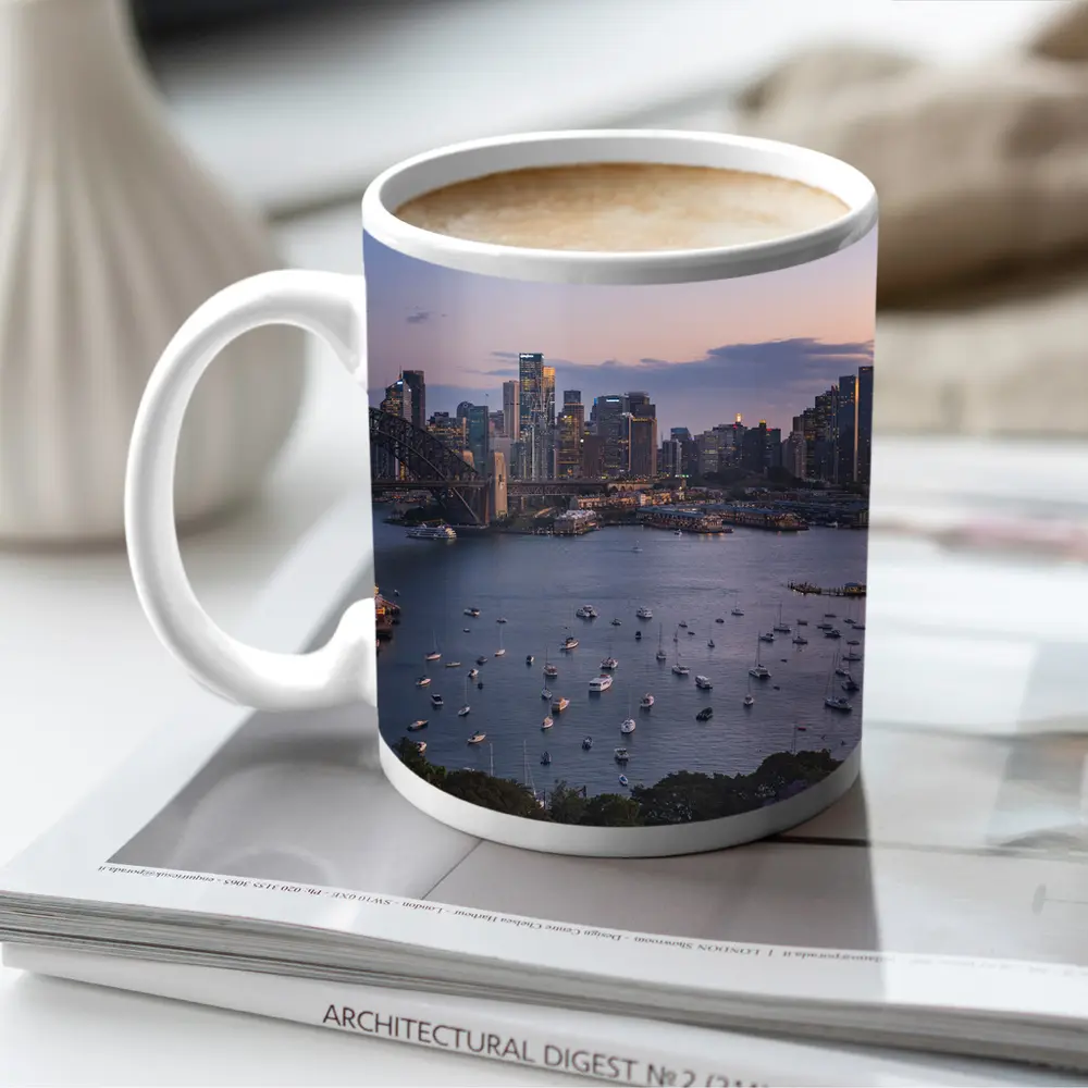Sydney Harbour Bridge Skyline at Dusk – Mugs