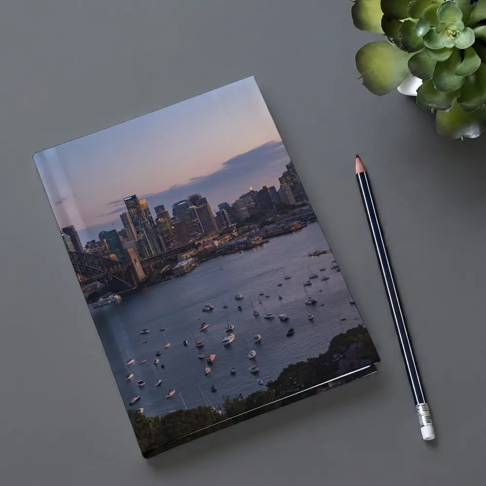 Sydney Harbour Bridge Skyline at Dusk – Notebooks