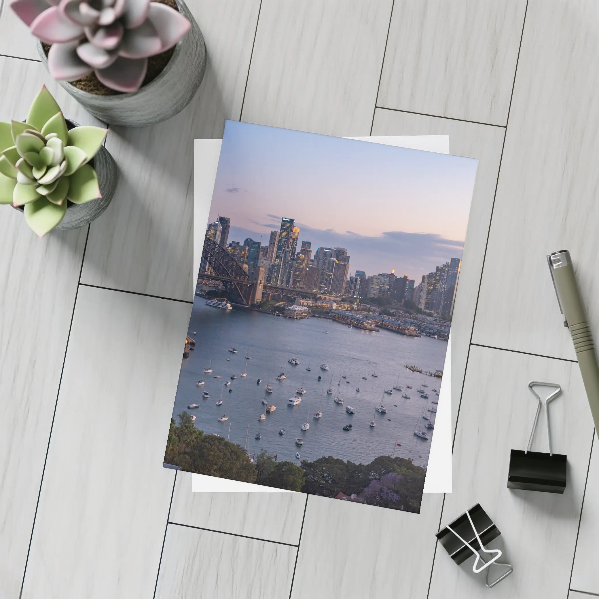 Sydney Harbour Bridge Skyline at Dusk – Postcards