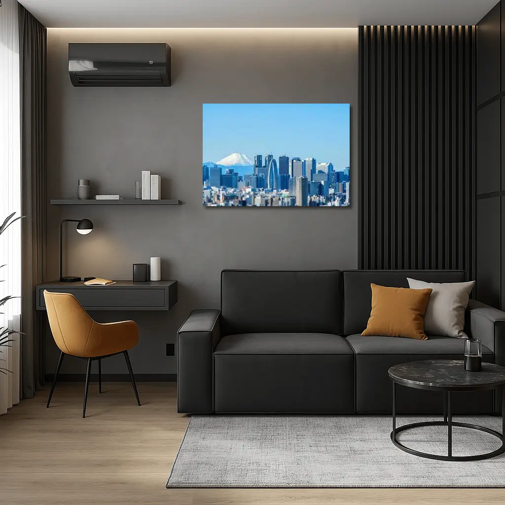 Tokyo Skyline Mount Fuji Blue Sky – Wall Art