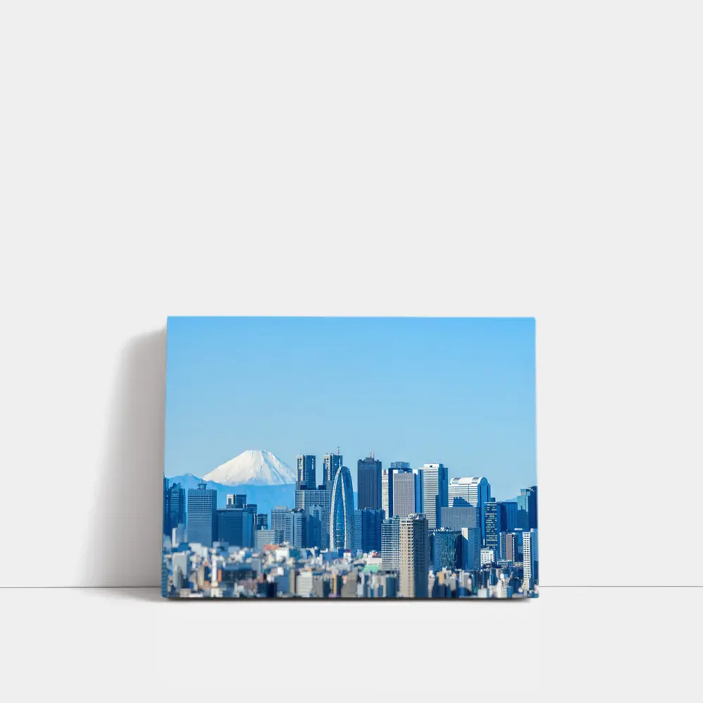 Tokyo Skyline Mount Fuji Blue Sky – Wall Art
