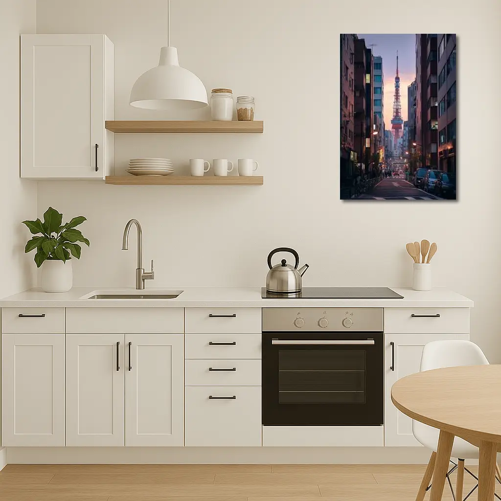 Tokyo Tower At Dusk City Street – Wall Art