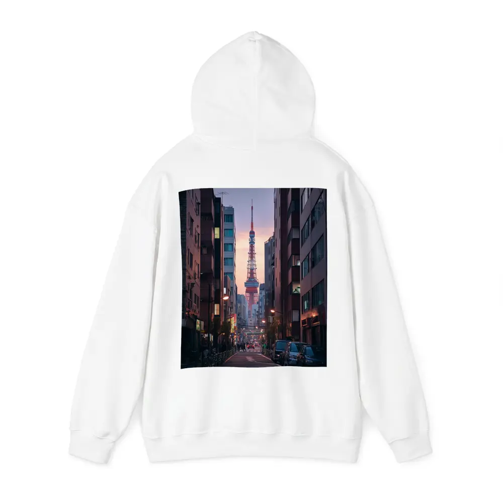 Tokyo Tower At Dusk City Street – Hoodies