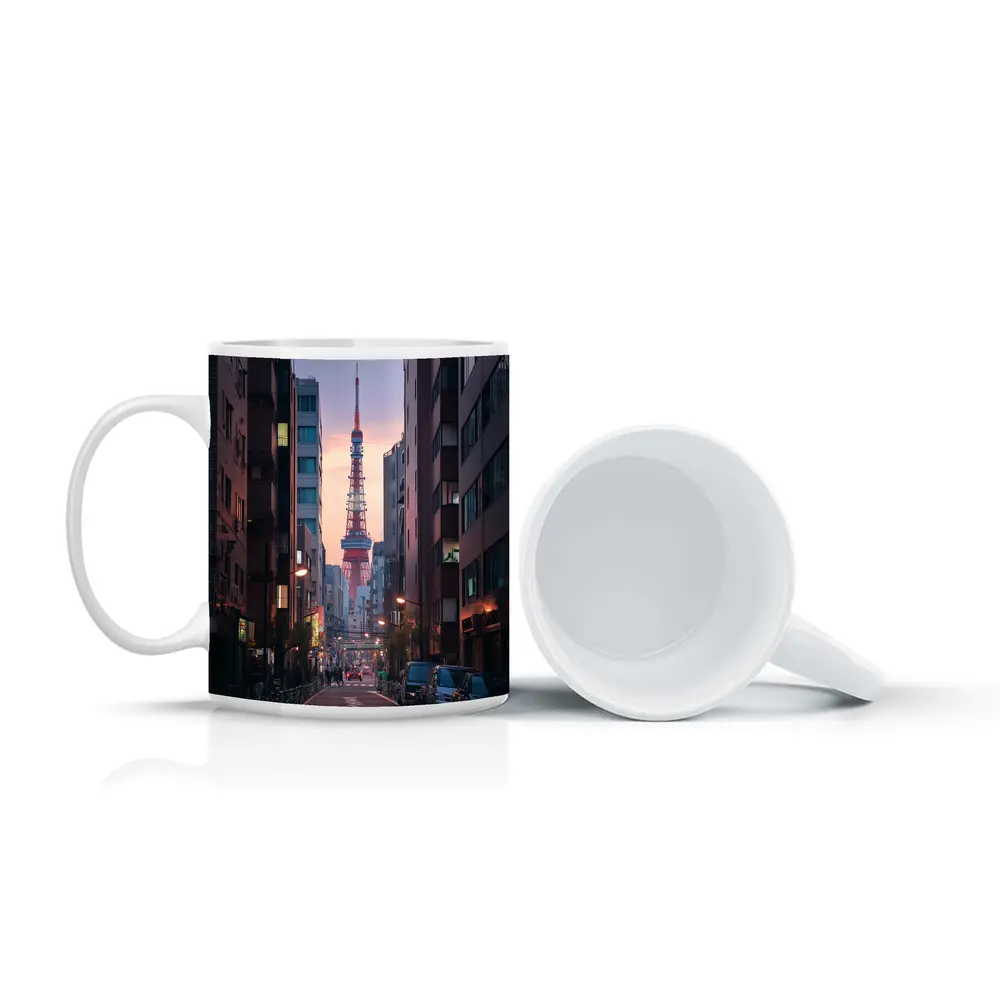 Tokyo Tower At Dusk City Street – Mugs