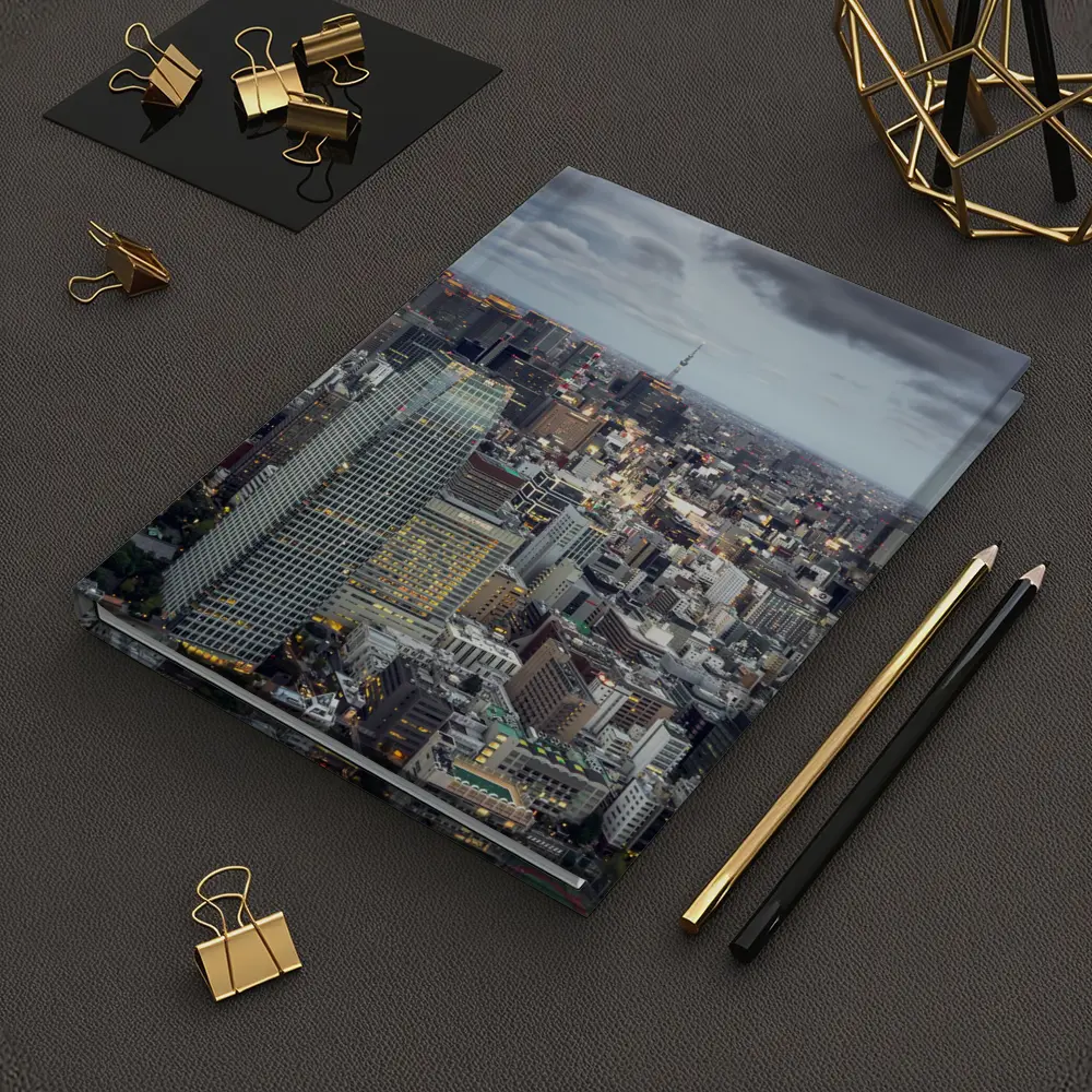Tokyo Skyline Aerial View Cloudy Dusk – Notebooks