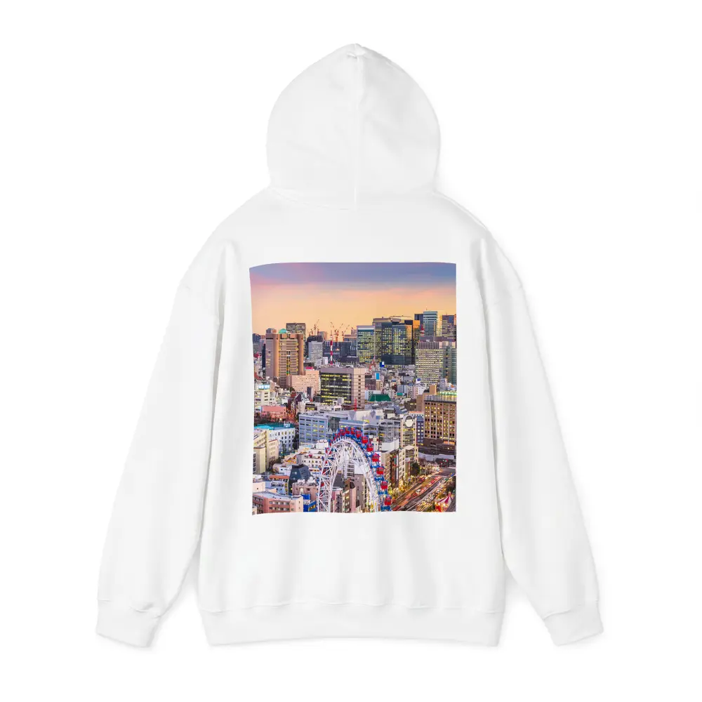 Osaka City Skyline at Dusk Ferris Wheel – Hoodies