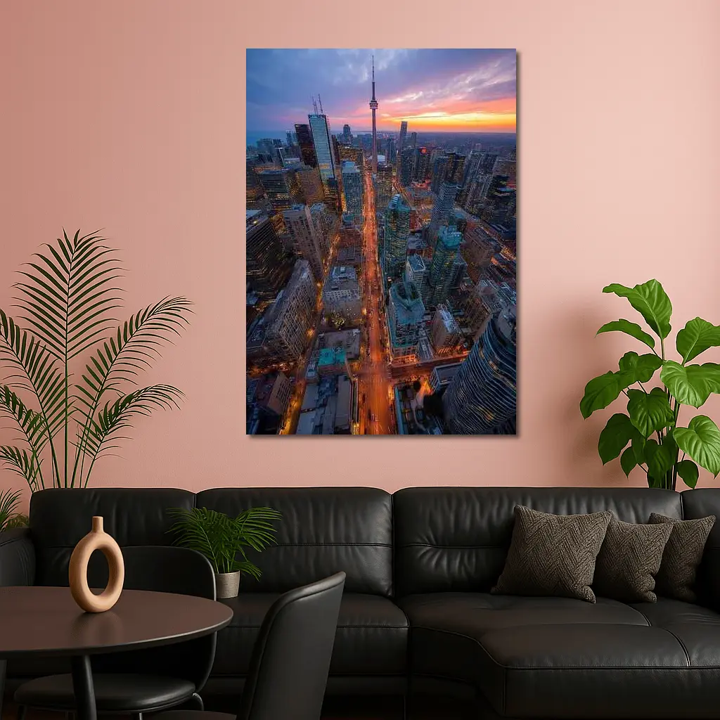 Toronto CN Tower Skyline at Sunset – Wall Art