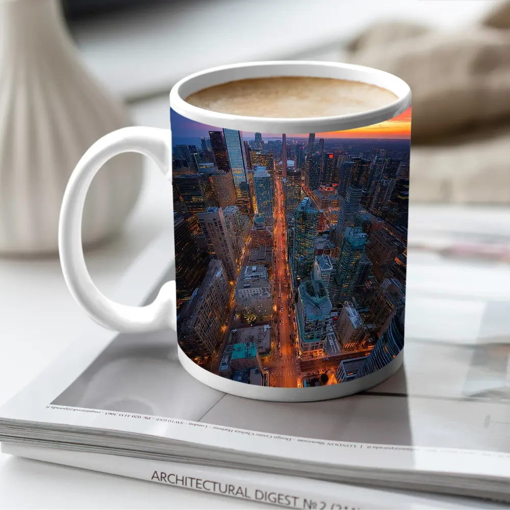 Toronto CN Tower Skyline at Sunset – Mugs