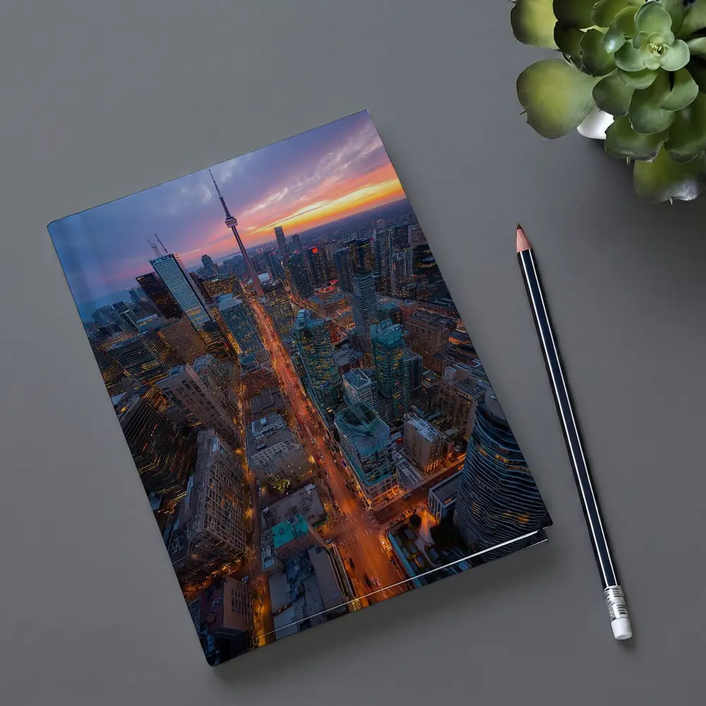 Toronto CN Tower Skyline at Sunset – Notebooks