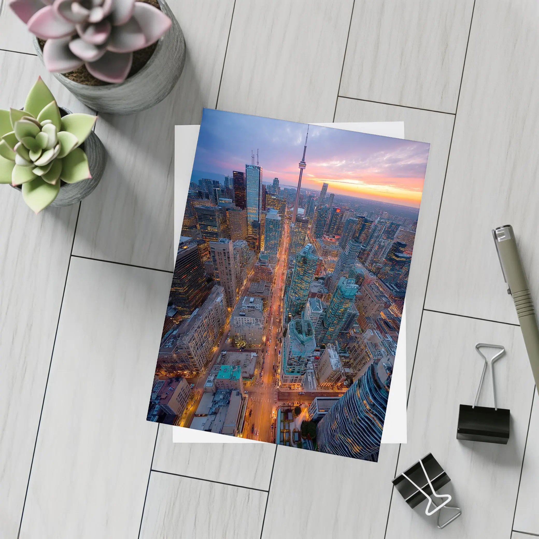 Toronto CN Tower Skyline at Sunset – Postcards