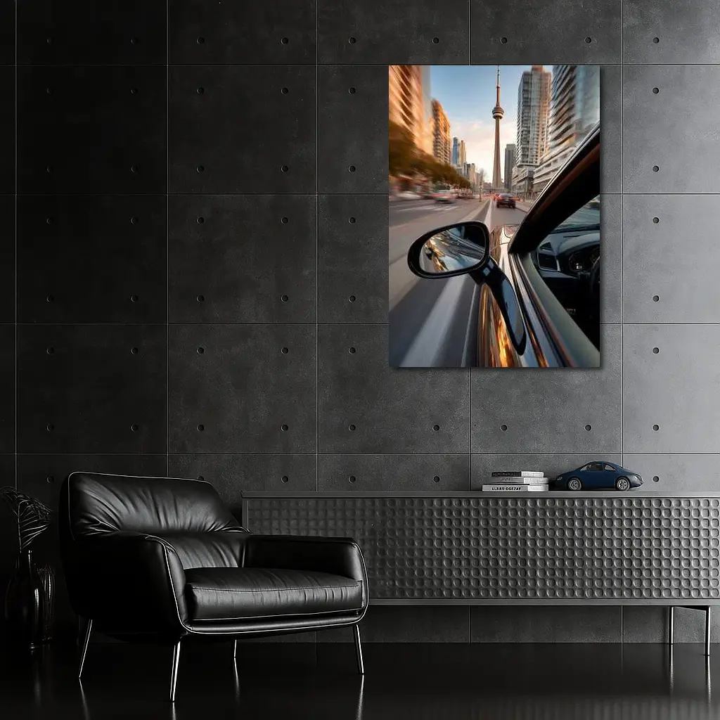 Car Side Mirror CN Tower Toronto Drive – Wall Art