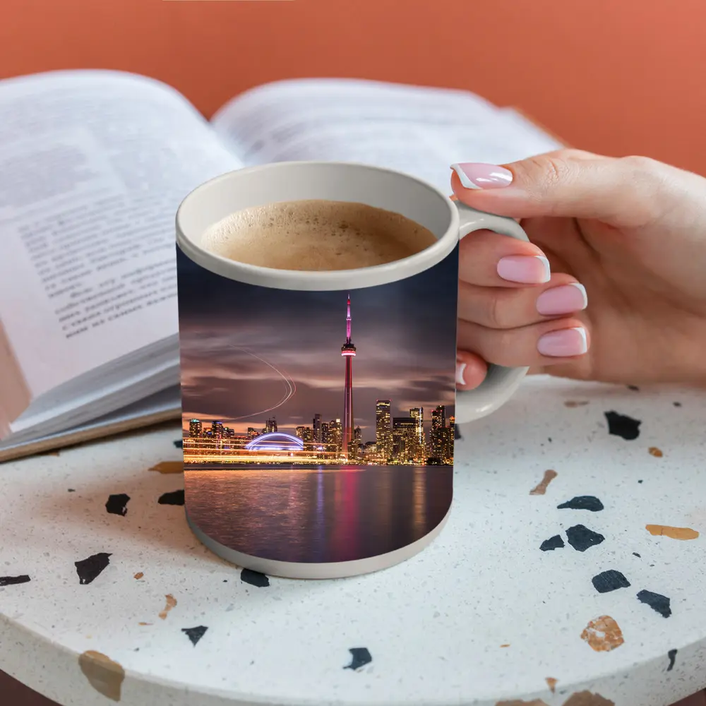 Toronto Skyline CN Tower Dusk Waterfront – Mugs