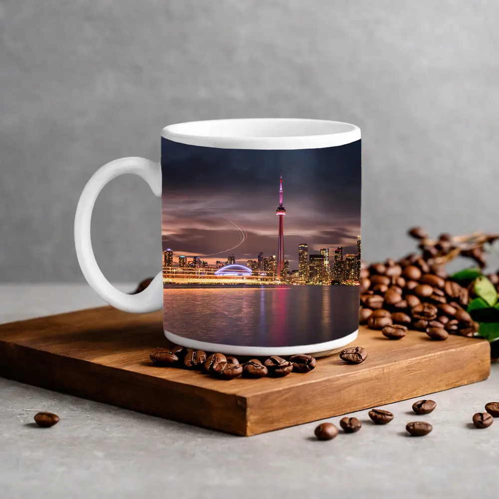 Toronto Skyline CN Tower Dusk Waterfront – Mugs
