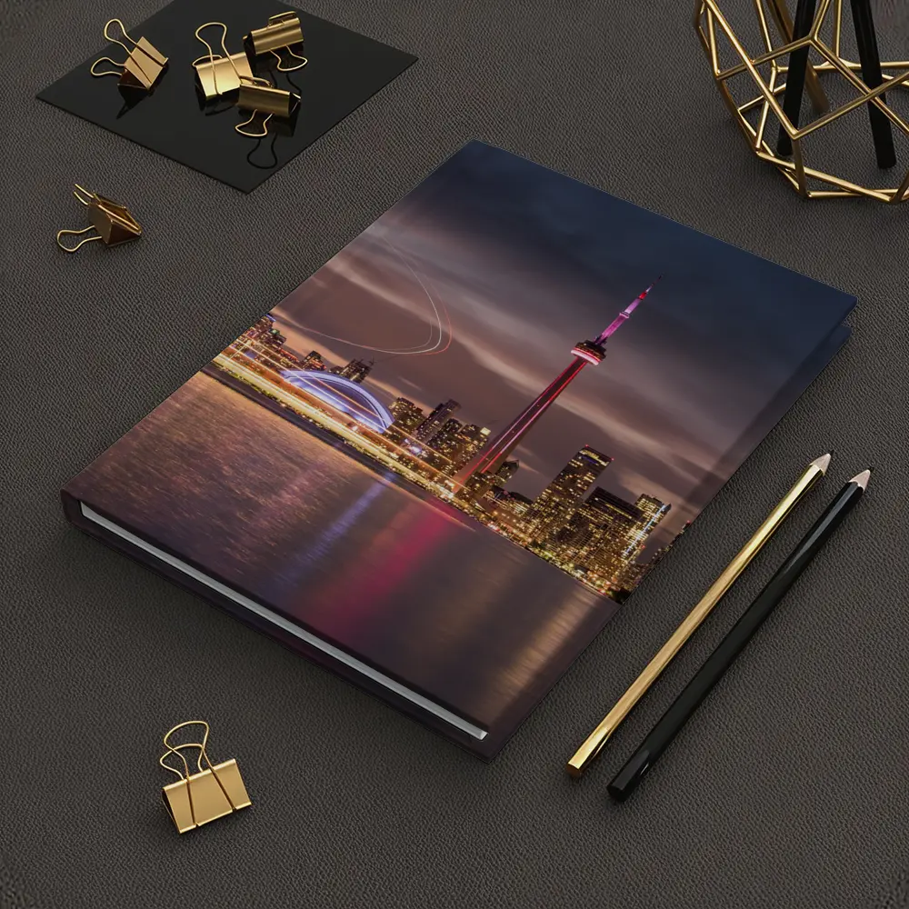 Toronto Skyline CN Tower Dusk Waterfront – Notebooks